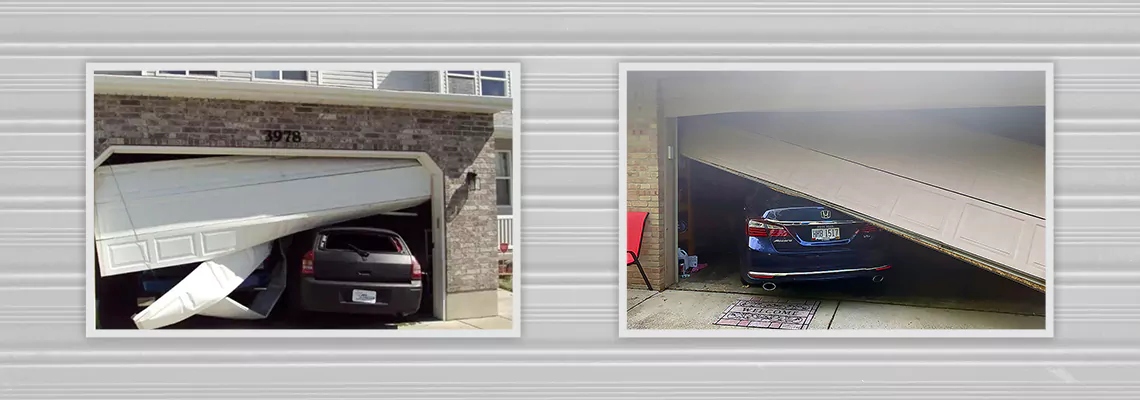 Repair Commercial Garage Door Got Hit By A Car in Deltona, Florida